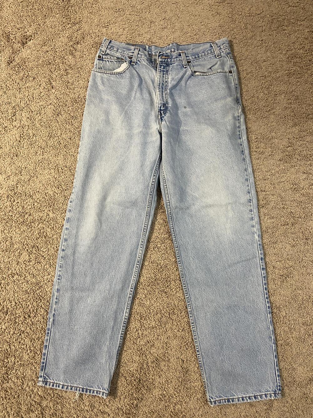 Levi's Jeans Mens 36x32 Light Wash Relaxed Straight Leg Denim 5 Pocket Zip Fly